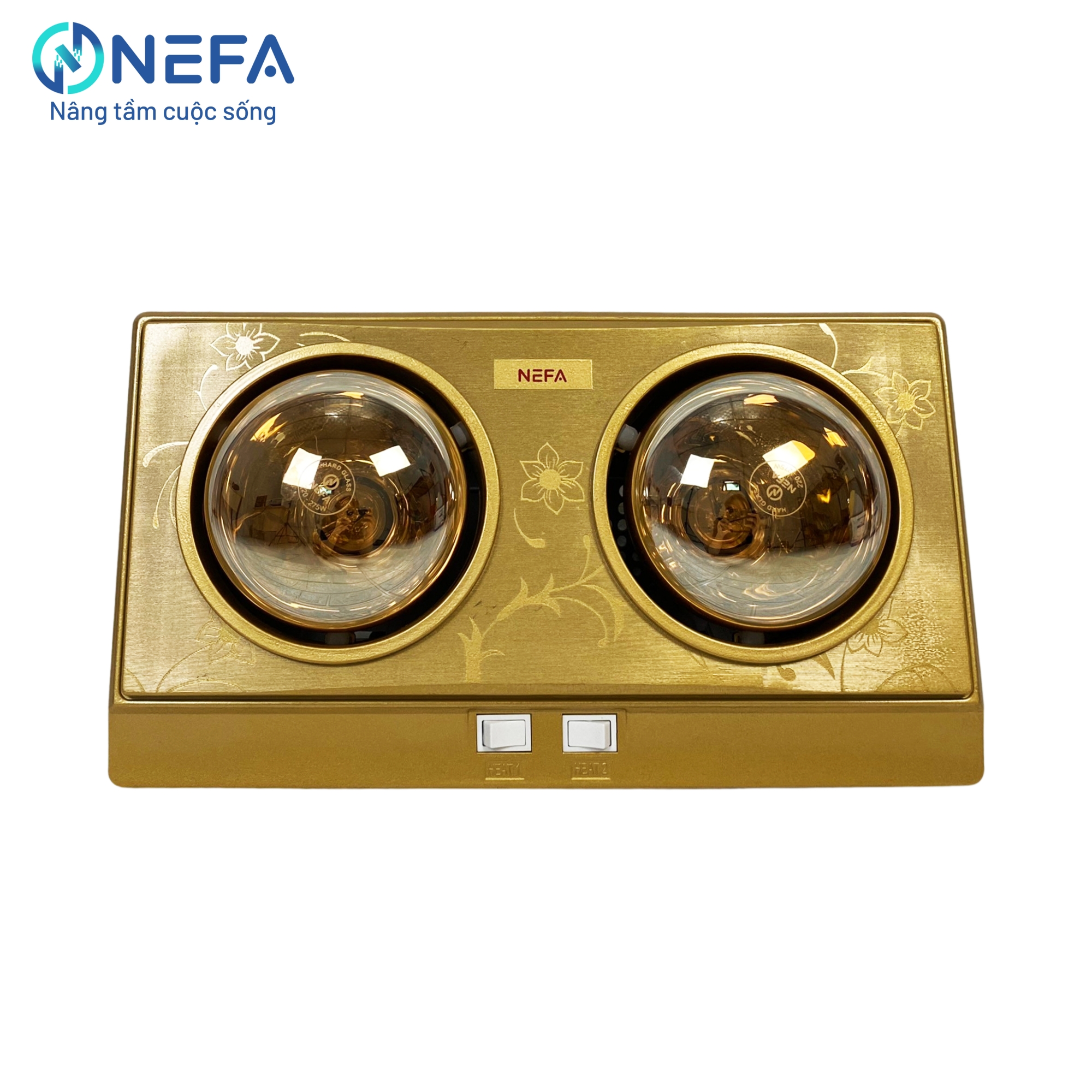   Đèn sưởi nhà tắm Nefa 2 bóng NFS68-2 - Bảo hành 24 tháng